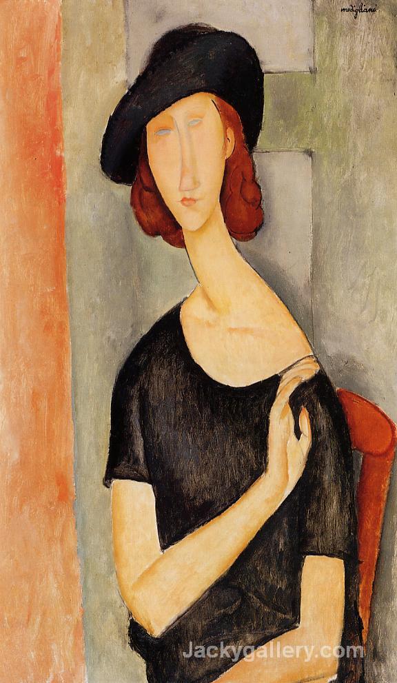 Jeanne Hebuterne in a Hat by Amedeo Modigliani paintings reproduction